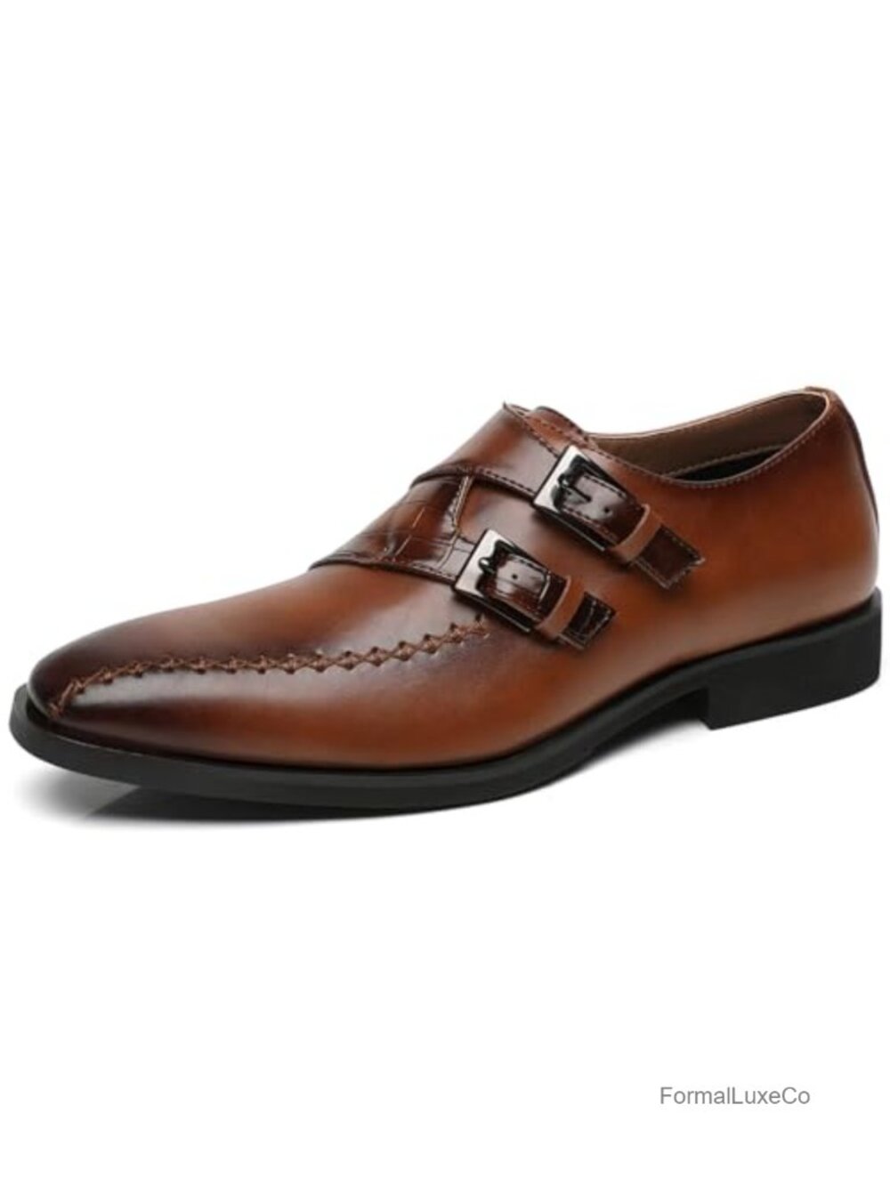 Men's Faux Leather Cap Toe Oxford Dress Shoes Lace Up Formal